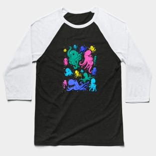 Octopusi pattern Baseball T-Shirt
